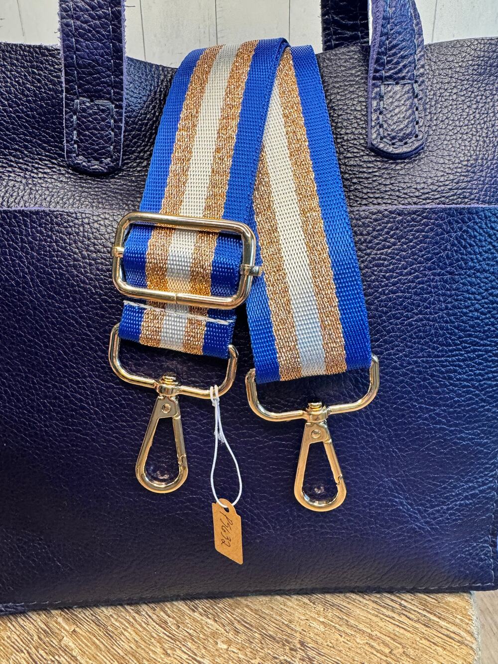 Crossbody Purse Green Gold White Striped Bag Strap Guitar Bag Strap NEW